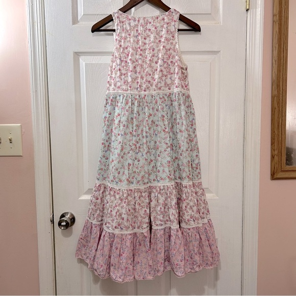 LoveShackFancy Dress Target Women's Sleeveless Lined Tiered Ruffle Floral XS - Picture 2 of 7